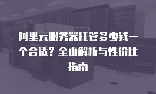阿里云服务器托管多少钱一个合适？全面解析与性价比指南