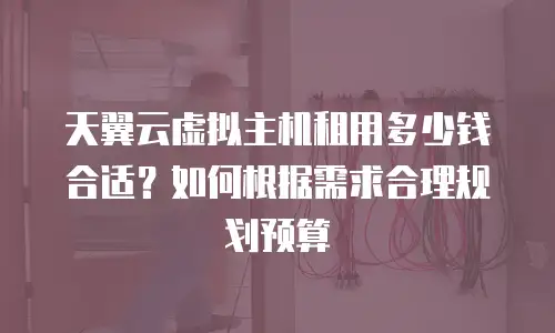 天翼云虚拟主机租用多少钱合适？如何根据需求合理规划预算