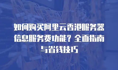 如何购买阿里云香港服务器信息服务费功能？全面指南与省钱技巧