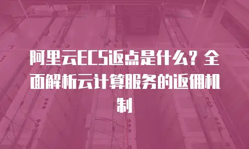 阿里云ECS返点是什么？全面解析云计算服务的返佣机制