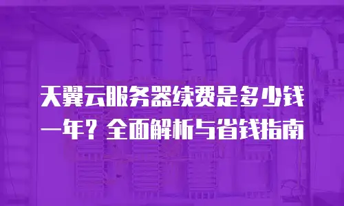 天翼云服务器续费是多少钱一年？全面解析与省钱指南