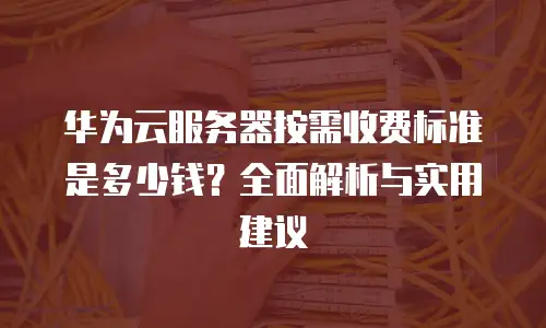 华为云服务器按需收费标准是多少钱？全面解析与实用建议