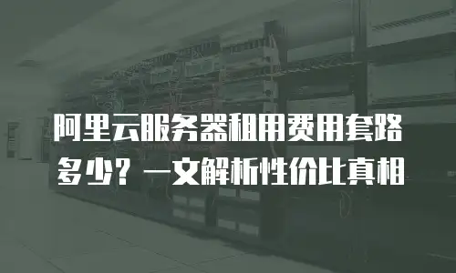 阿里云服务器租用费用套路多少？一文解析性价比真相