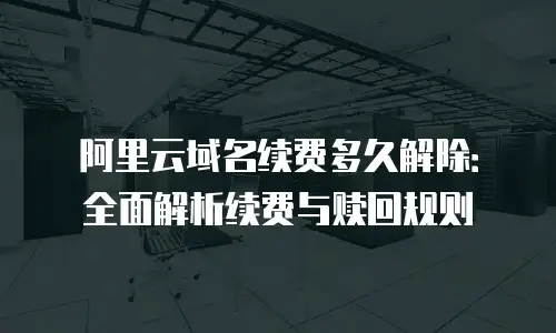 阿里云域名续费多久解除：全面解析续费与赎回规则