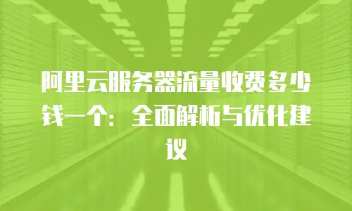阿里云服务器流量收费多少钱一个：全面解析与优化建议
