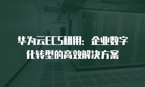华为云ECS租用：企业数字化转型的高效解决方案