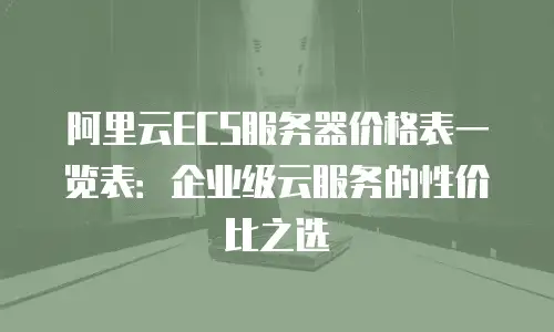 阿里云ECS服务器价格表一览表：企业级云服务的性价比之选