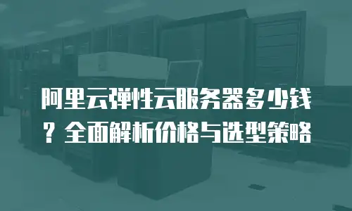 阿里云弹性云服务器多少钱？全面解析价格与选型策略