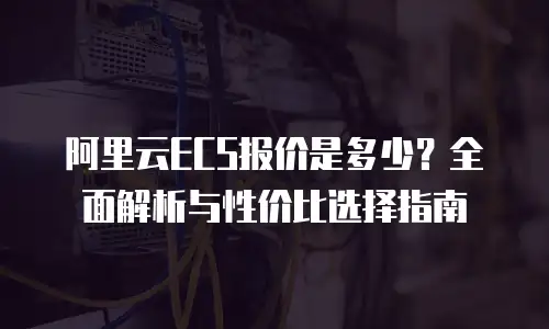 阿里云ECS报价是多少？全面解析与性价比选择指南