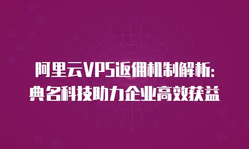 阿里云VPS返佣机制解析：典名科技助力企业高效获益