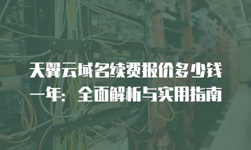 天翼云域名续费报价多少钱一年：全面解析与实用指南