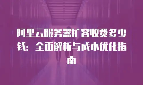 阿里云服务器扩容收费多少钱：全面解析与成本优化指南