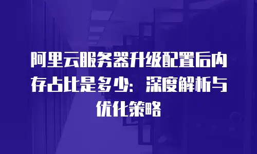 阿里云服务器升级配置后内存占比是多少：深度解析与优化策略