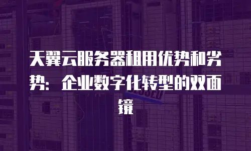天翼云服务器租用优势和劣势：企业数字化转型的双面镜