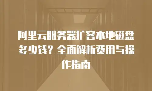 阿里云服务器扩容本地磁盘多少钱？全面解析费用与操作指南