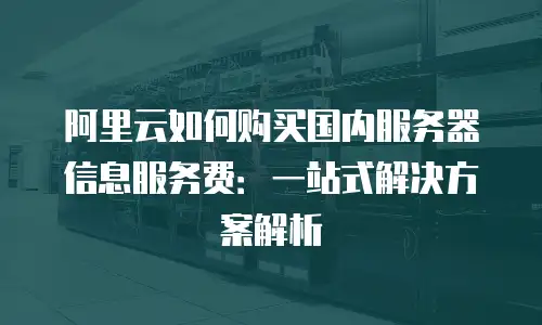 阿里云如何购买国内服务器信息服务费：一站式解决方案解析