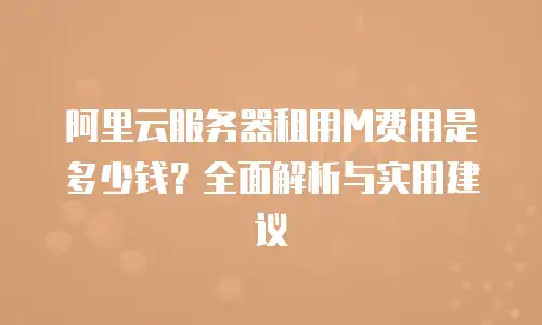 阿里云服务器租用M费用是多少钱？全面解析与实用建议