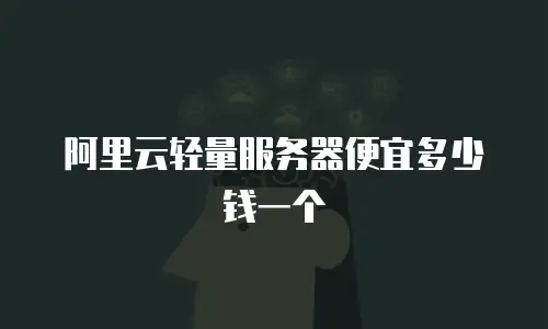 阿里云轻量服务器便宜多少钱一个