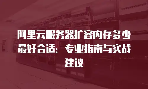 阿里云服务器扩容内存多少最好合适：专业指南与实战建议