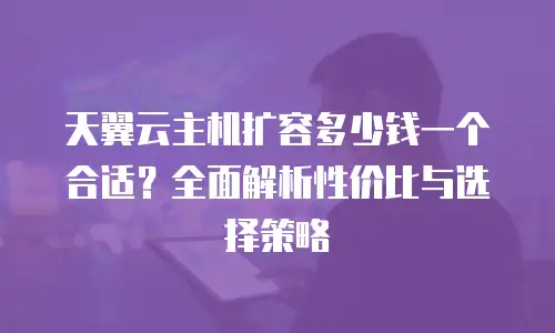 天翼云主机扩容多少钱一个合适？全面解析性价比与选择策略