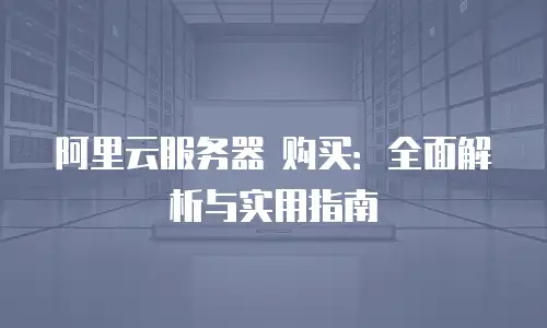 阿里云服务器 购买：全面解析与实用指南