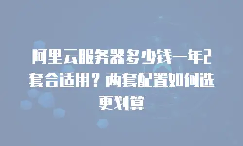 阿里云服务器多少钱一年2套合适用？两套配置如何选更划算