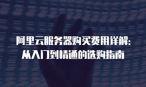 阿里云服务器购买费用详解：从入门到精通的选购指南