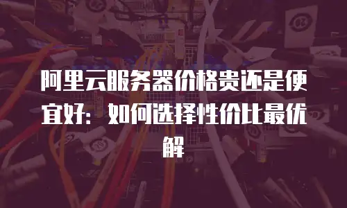 阿里云服务器价格贵还是便宜好：如何选择性价比最优解