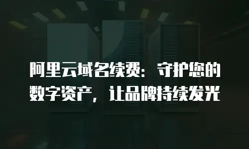 阿里云域名续费：守护您的数字资产，让品牌持续发光
