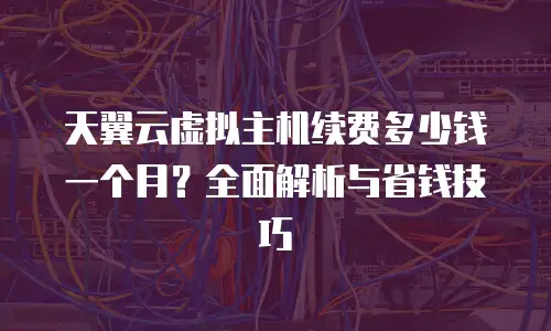 天翼云虚拟主机续费多少钱一个月？全面解析与省钱技巧