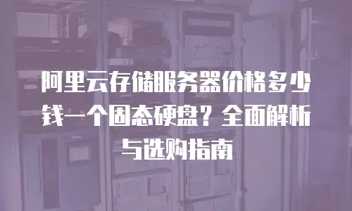 阿里云存储服务器价格多少钱一个固态硬盘？全面解析与选购指南