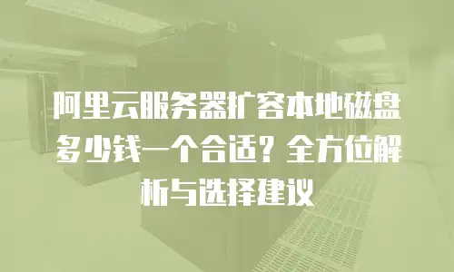 阿里云服务器扩容本地磁盘多少钱一个合适？全方位解析与选择建议