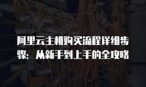 阿里云主机购买流程详细步骤：从新手到上手的全攻略
