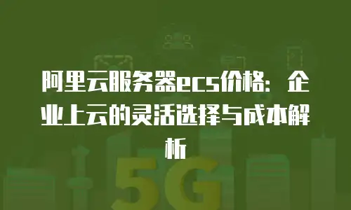 阿里云服务器ecs价格：企业上云的灵活选择与成本解析