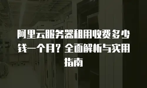 阿里云服务器租用收费多少钱一个月？全面解析与实用指南