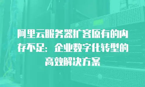 阿里云服务器扩容原有的内存不足：企业数字化转型的高效解决方案