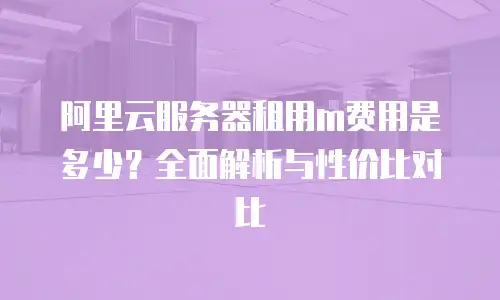 阿里云服务器租用m费用是多少？全面解析与性价比对比