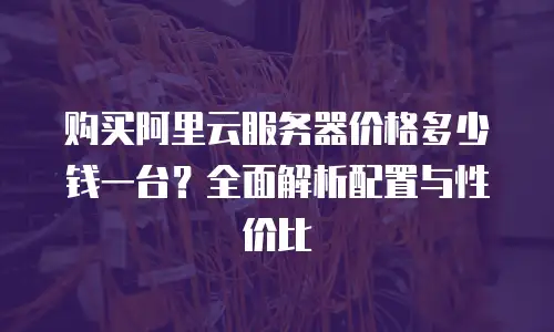 购买阿里云服务器价格多少钱一台？全面解析配置与性价比