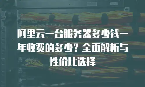 阿里云一台服务器多少钱一年收费的多少？全面解析与性价比选择