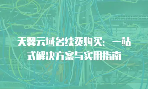 天翼云域名续费购买：一站式解决方案与实用指南