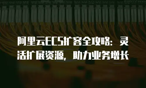 阿里云ECS扩容全攻略：灵活扩展资源，助力业务增长