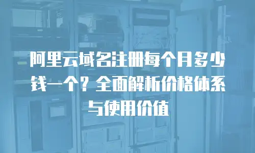阿里云域名注册每个月多少钱一个？全面解析价格体系与使用价值