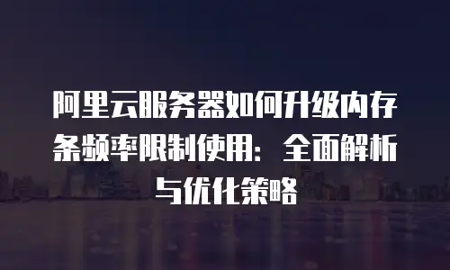 阿里云服务器如何升级内存条频率限制使用：全面解析与优化策略