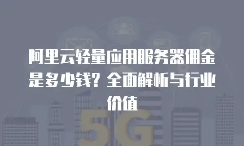阿里云轻量应用服务器佣金是多少钱？全面解析与行业价值
