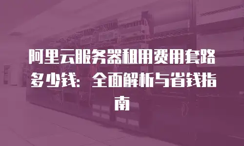 阿里云服务器租用费用套路多少钱：全面解析与省钱指南