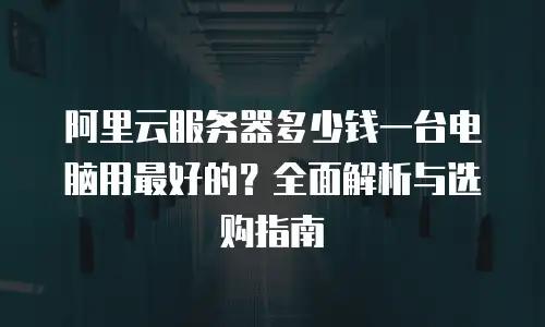 阿里云服务器多少钱一台电脑用最好的？全面解析与选购指南