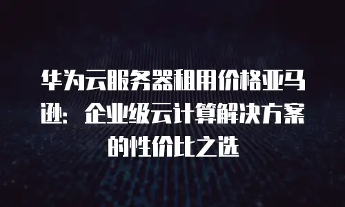 华为云服务器租用价格亚马逊：企业级云计算解决方案的性价比之选