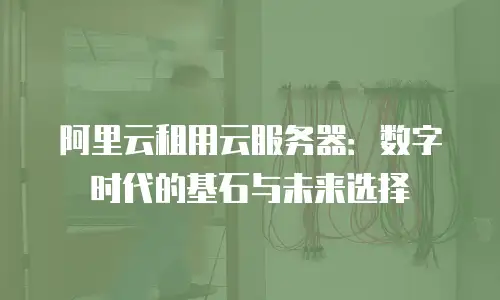 阿里云租用云服务器：数字时代的基石与未来选择