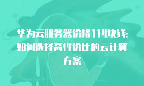 华为云服务器价格114块钱：如何选择高性价比的云计算方案