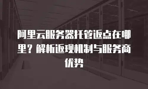 阿里云服务器托管返点在哪里？解析返现机制与服务商优势